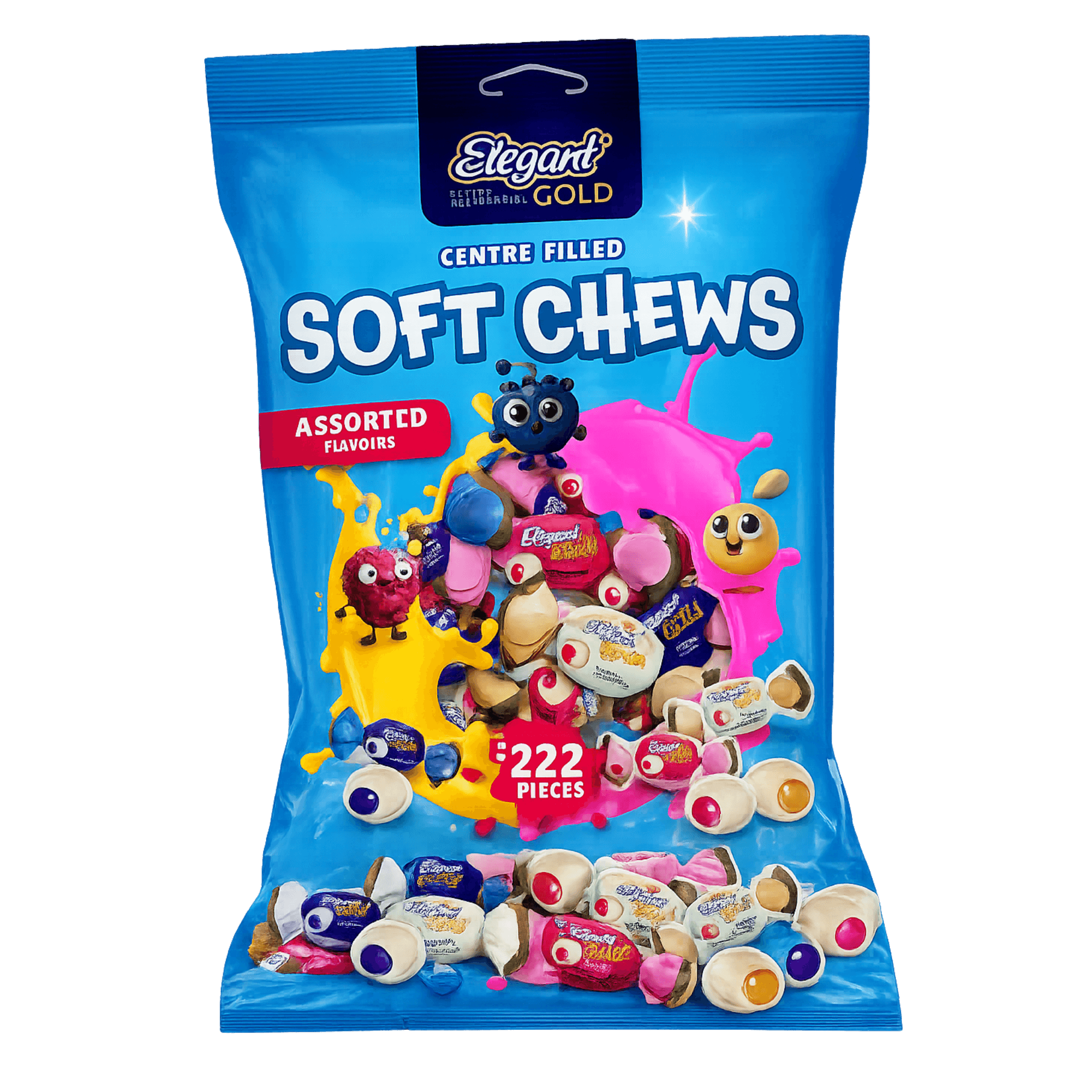 Elegant Gold Centre Filled Soft Chews