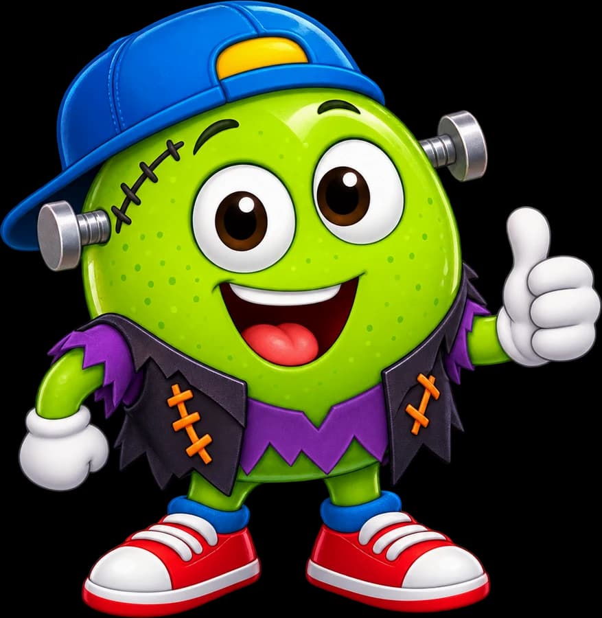Frankenstein lime giving a thumbs up