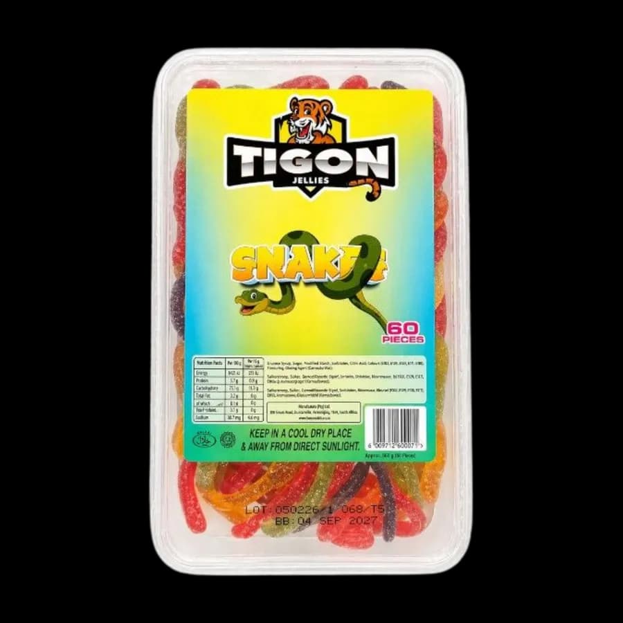 Tigon Snakes Assorted Tub 60pcs