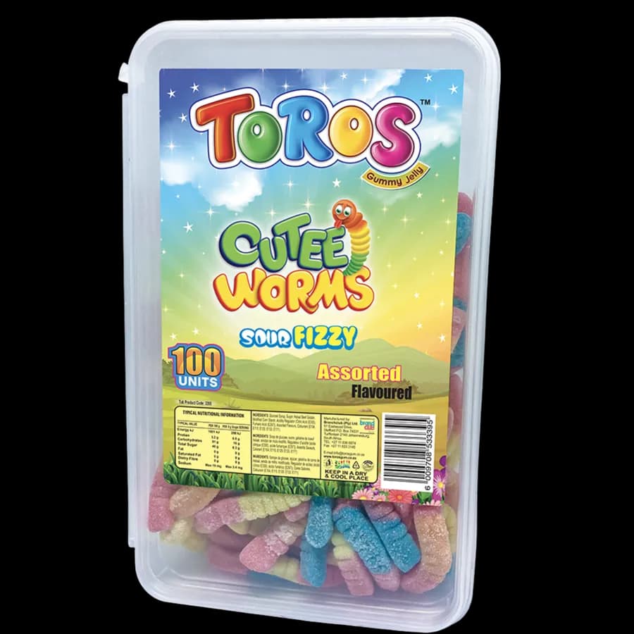 Toros Cutee Worms Sour Fizzy